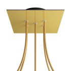 Square ceiling rose – A ceiling rose set with 5 holes and 4 side holes, 200 mm