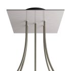 Square ceiling rose – A ceiling rose set with 5 holes and 4 side holes, 200 mm