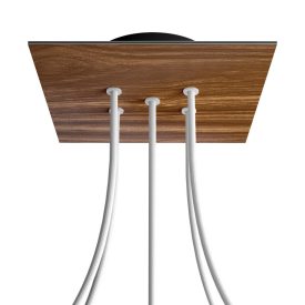   Square ceiling rose – A ceiling rose set with 5 holes and 4 side holes, 200 mm