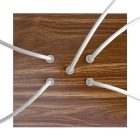 Square ceiling rose – A ceiling rose set with 5 holes and 4 side holes, 200 mm