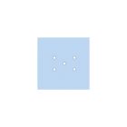 Square ceiling rose – A ceiling rose set with 5 holes and 4 side holes, 200 mm