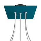 Square ceiling rose – A ceiling rose set with 5 holes and 4 side holes, 200 mm