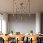 Square ceiling rose – A ceiling rose set with 5 holes and 4 side holes, 200 mm