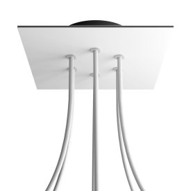   Square ceiling rose – A ceiling rose set with 6 holes and 4 side holes, 200 mm