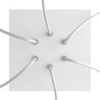 Square ceiling rose – A ceiling rose set with 6 holes and 4 side holes, 200 mm