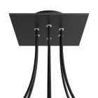 Square ceiling rose – A ceiling rose set with 6 holes and 4 side holes, 200 mm