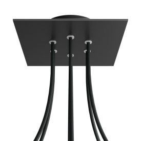   Square ceiling rose – A ceiling rose set with 6 holes and 4 side holes, 200 mm
