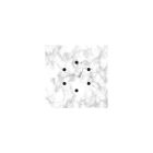 Square ceiling rose – A ceiling rose set with 6 holes and 4 side holes, 200 mm