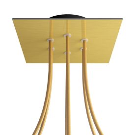   Square ceiling rose – A ceiling rose set with 6 holes and 4 side holes, 200 mm