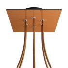 Square ceiling rose – A ceiling rose set with 6 holes and 4 side holes, 200 mm