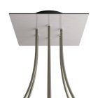 Square ceiling rose – A ceiling rose set with 6 holes and 4 side holes, 200 mm