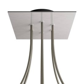   Square ceiling rose – A ceiling rose set with 6 holes and 4 side holes, 200 mm