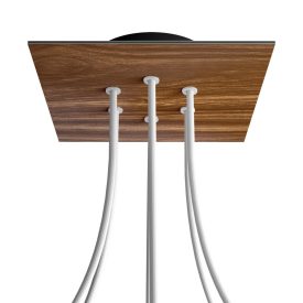   Square ceiling rose – A ceiling rose set with 6 holes and 4 side holes, 200 mm