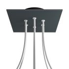 Square ceiling rose – A ceiling rose set with 6 holes and 4 side holes, 200 mm