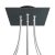Square ceiling rose – A ceiling rose set with 6 holes and 4 side holes, 200 mm