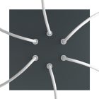 Square ceiling rose – A ceiling rose set with 6 holes and 4 side holes, 200 mm