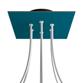   Square ceiling rose – A ceiling rose set with 6 holes and 4 side holes, 200 mm