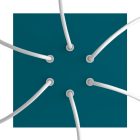 Square ceiling rose – A ceiling rose set with 6 holes and 4 side holes, 200 mm