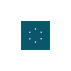 Square ceiling rose – A ceiling rose set with 6 holes and 4 side holes, 200 mm