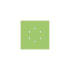 Square ceiling rose – A ceiling rose set with 6 holes and 4 side holes, 200 mm