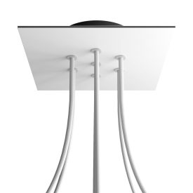   Square ceiling rose – A ceiling rose set with 7 holes and 4 side holes, 200 mm