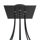 Square ceiling rose – A ceiling rose set with 7 holes and 4 side holes, 200 mm