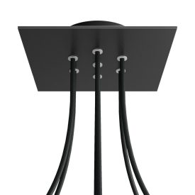   Square ceiling rose – A ceiling rose set with 7 holes and 4 side holes, 200 mm