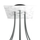 Square ceiling rose – A ceiling rose set with 7 holes and 4 side holes, 200 mm