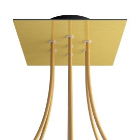   Square ceiling rose – A ceiling rose set with 7 holes and 4 side holes, 200 mm