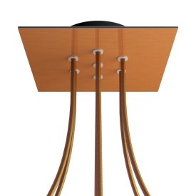   Square ceiling rose – A ceiling rose set with 7 holes and 4 side holes, 200 mm