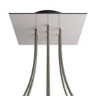 Square ceiling rose – A ceiling rose set with 7 holes and 4 side holes, 200 mm