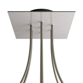   Square ceiling rose – A ceiling rose set with 7 holes and 4 side holes, 200 mm