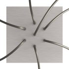 Square ceiling rose – A ceiling rose set with 7 holes and 4 side holes, 200 mm