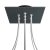 Square ceiling rose – A ceiling rose set with 7 holes and 4 side holes, 200 mm