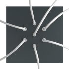 Square ceiling rose – A ceiling rose set with 7 holes and 4 side holes, 200 mm