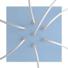 Square ceiling rose – A ceiling rose set with 7 holes and 4 side holes, 200 mm