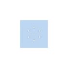 Square ceiling rose – A ceiling rose set with 7 holes and 4 side holes, 200 mm