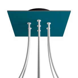   Square ceiling rose – A ceiling rose set with 7 holes and 4 side holes, 200 mm