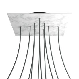   Square XXL Rose-One 10-hole and 4-side hole ceiling rosette set, 400 mm