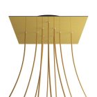 Square XXL Rose-One 10-hole and 4-side hole ceiling rosette set, 400 mm