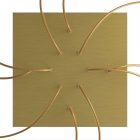 Square XXL Rose-One 10-hole and 4-side hole ceiling rosette set, 400 mm