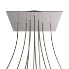 Square XXL Rose-One 10-hole and 4-side hole ceiling rosette set, 400 mm