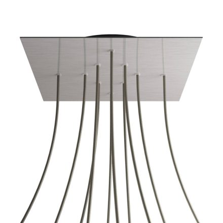 Square XXL Rose-One 10-hole and 4-side hole ceiling rosette set, 400 mm