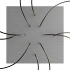 Square XXL Rose-One 10-hole and 4-side hole ceiling rosette set, 400 mm