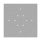 Square XXL Rose-One 10-hole and 4-side hole ceiling rosette set, 400 mm