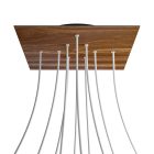 Square XXL Rose-One 10-hole and 4-side hole ceiling rosette set, 400 mm