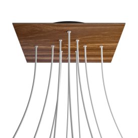   Square XXL Rose-One 10-hole and 4-side hole ceiling rosette set, 400 mm