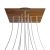  Square XXL Rose-One 10 hole and 4 side hole ceiling rose set, 400 mm