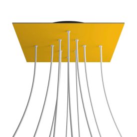   Square XXL Rose-One 10-hole and 4-side hole ceiling rosette set, 400 mm