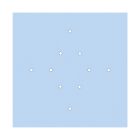 Square XXL Rose-One 10-hole and 4-side hole ceiling rosette set, 400 mm